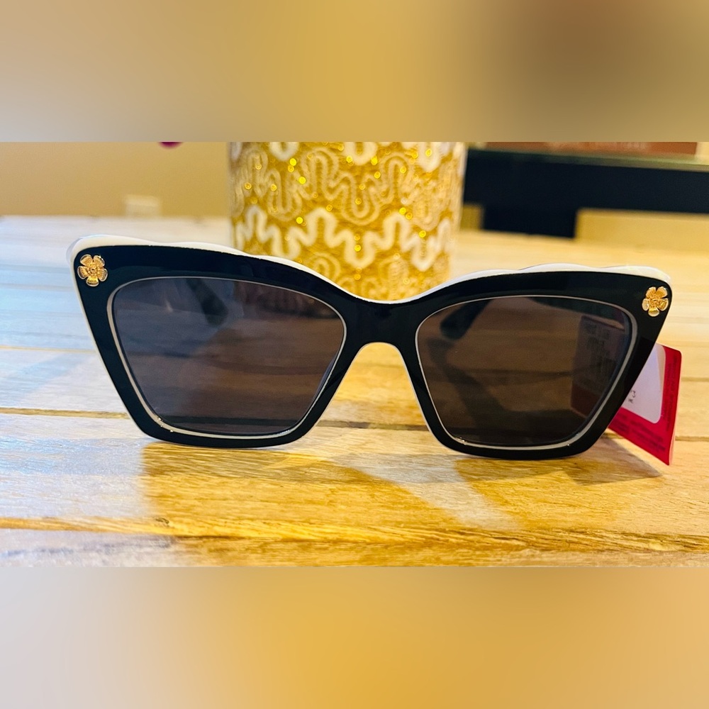 Betsey Johnson Black and White Sunglasses